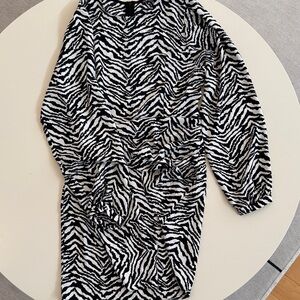 Zara Black and White Zebra Print Dress